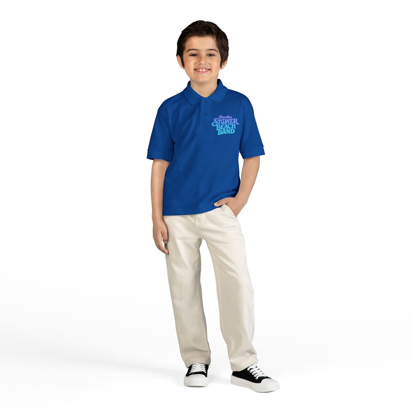 Youth Polo Shirt - "Summer Beach Band" Script Logo