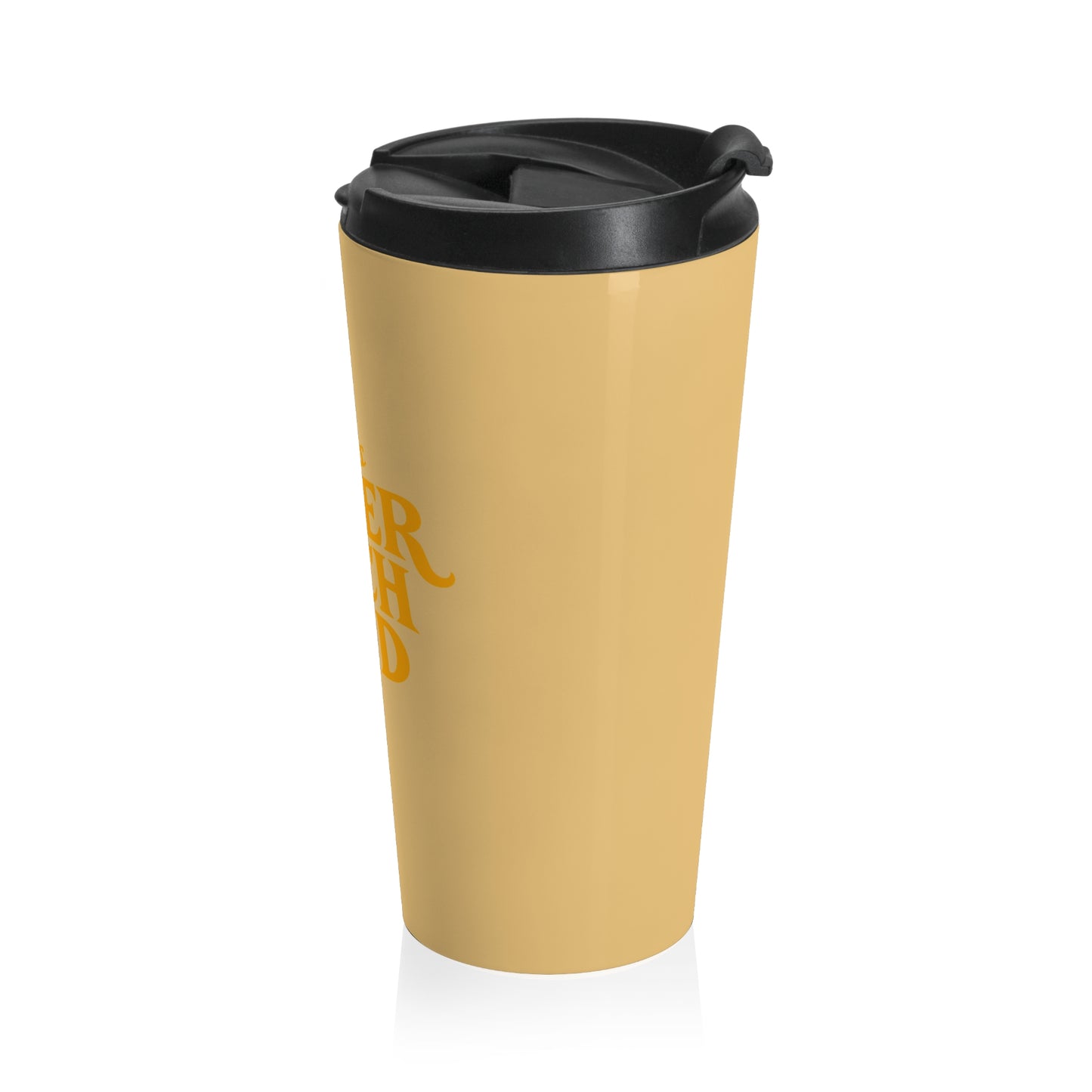 Stainless Steel Travel Mug — "Lincoln's Stoner Beach Band" Retro Peace Logo