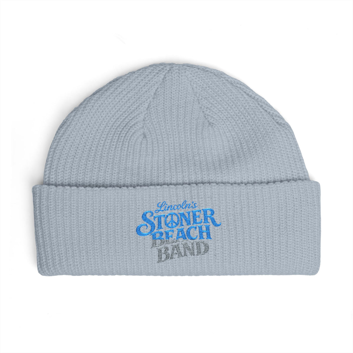 Cuffed Beanie — "Stoner Beach Band" Embroidered Knit Hat