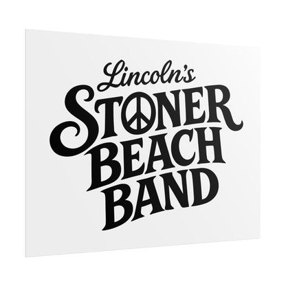 Rolled Poster Lincoln's Stoner Beach Band" Vintage Band-Style Wall Art