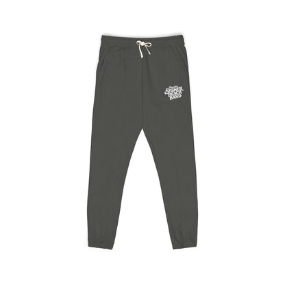 Graphite Fleece Sweatpants with 'Good Vibes' Neon Script — Cozy Casual Lounge Pants
