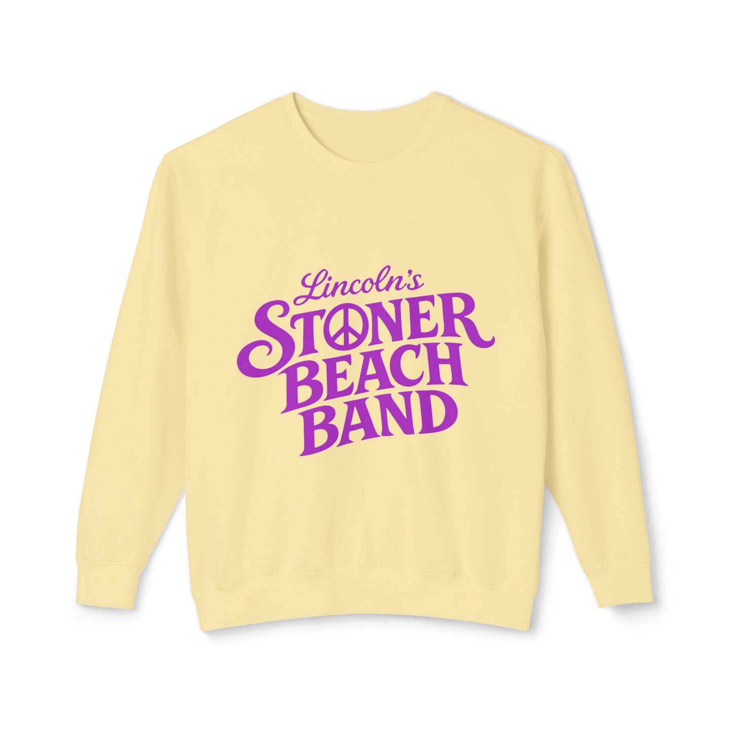 Stoner Beach Band Crewneck Sweatshirt — Lincoln's Retro Peace Logo