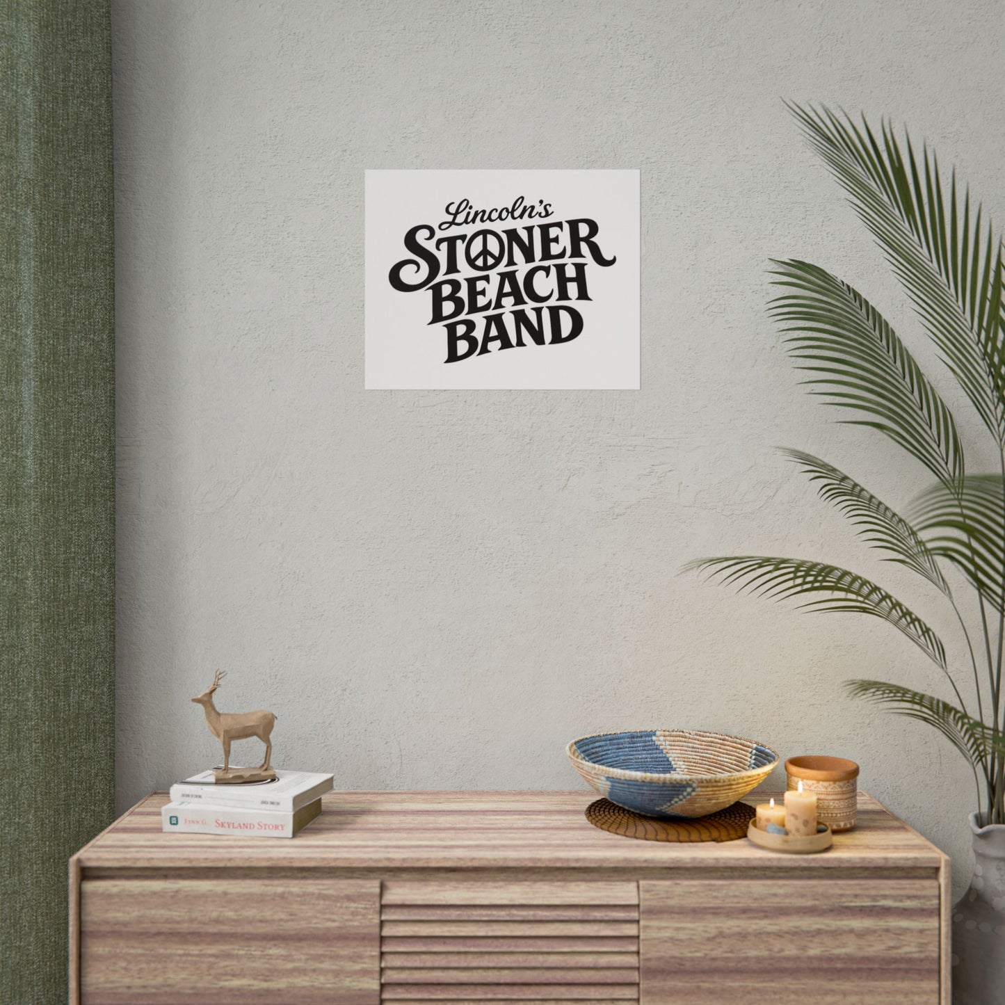 Rolled Poster Lincoln's Stoner Beach Band" Vintage Band-Style Wall Art