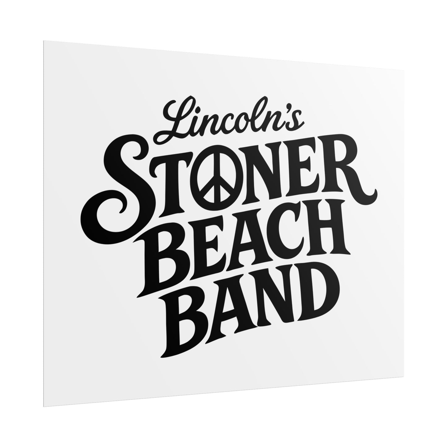 Rolled Poster Lincoln's Stoner Beach Band" Vintage Band-Style Wall Art