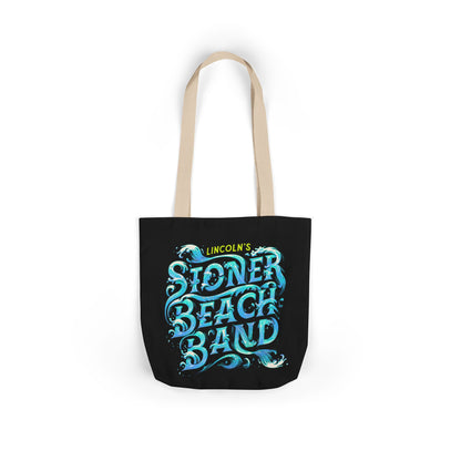 Canvas Tote Bag — "Lincoln's Stoner Beach Band" Retro Surf Graphic
