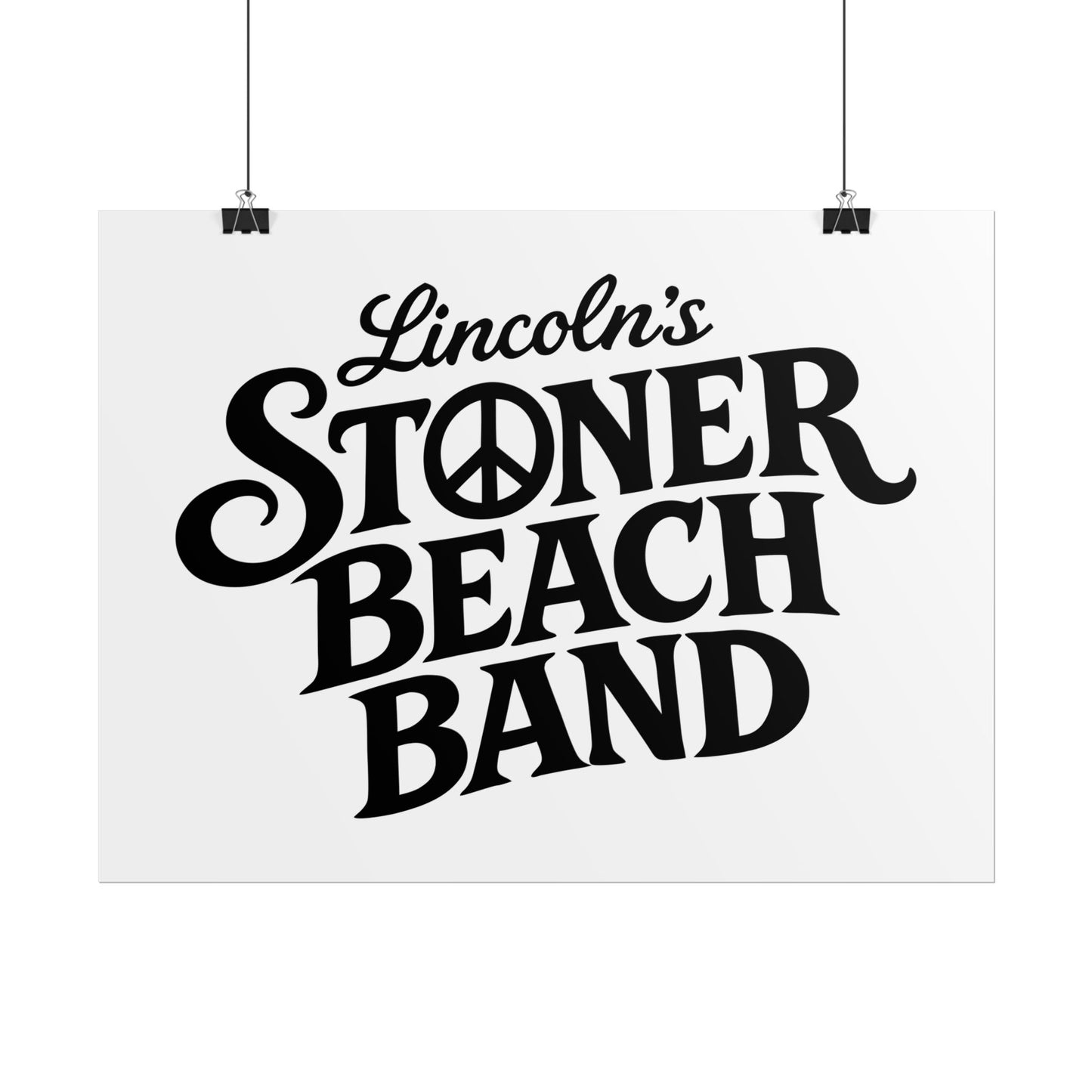 Rolled Poster Lincoln's Stoner Beach Band" Vintage Band-Style Wall Art