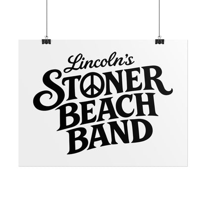 Rolled Poster Lincoln's Stoner Beach Band" Vintage Band-Style Wall Art