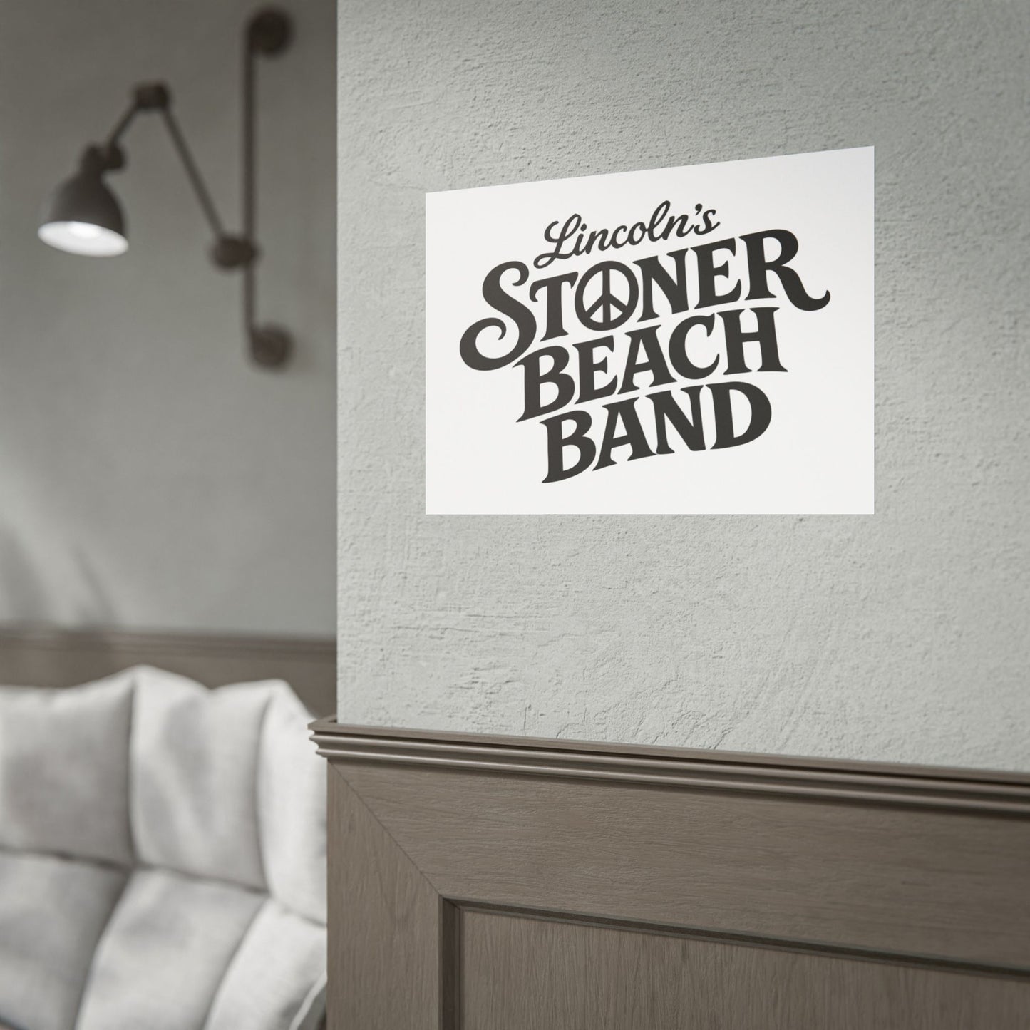 Rolled Poster Lincoln's Stoner Beach Band" Vintage Band-Style Wall Art