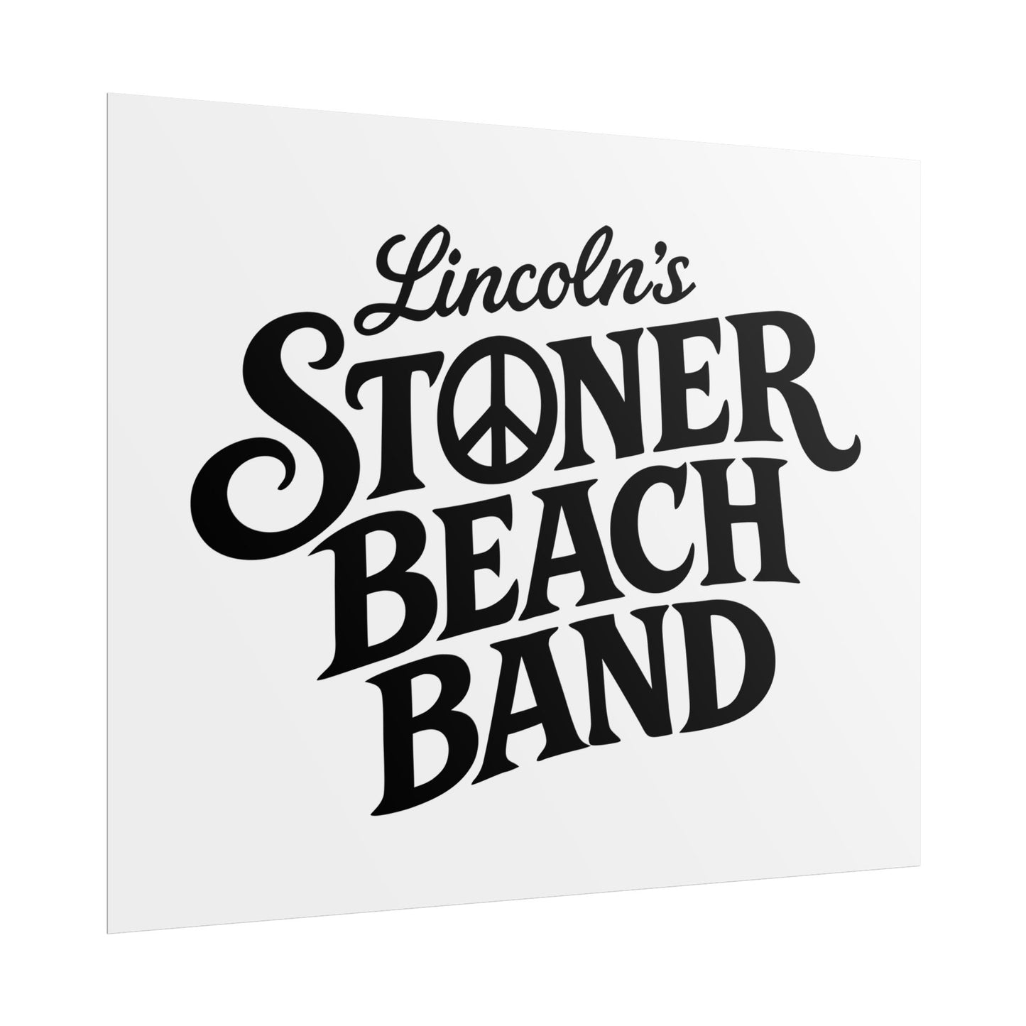Rolled Poster Lincoln's Stoner Beach Band" Vintage Band-Style Wall Art