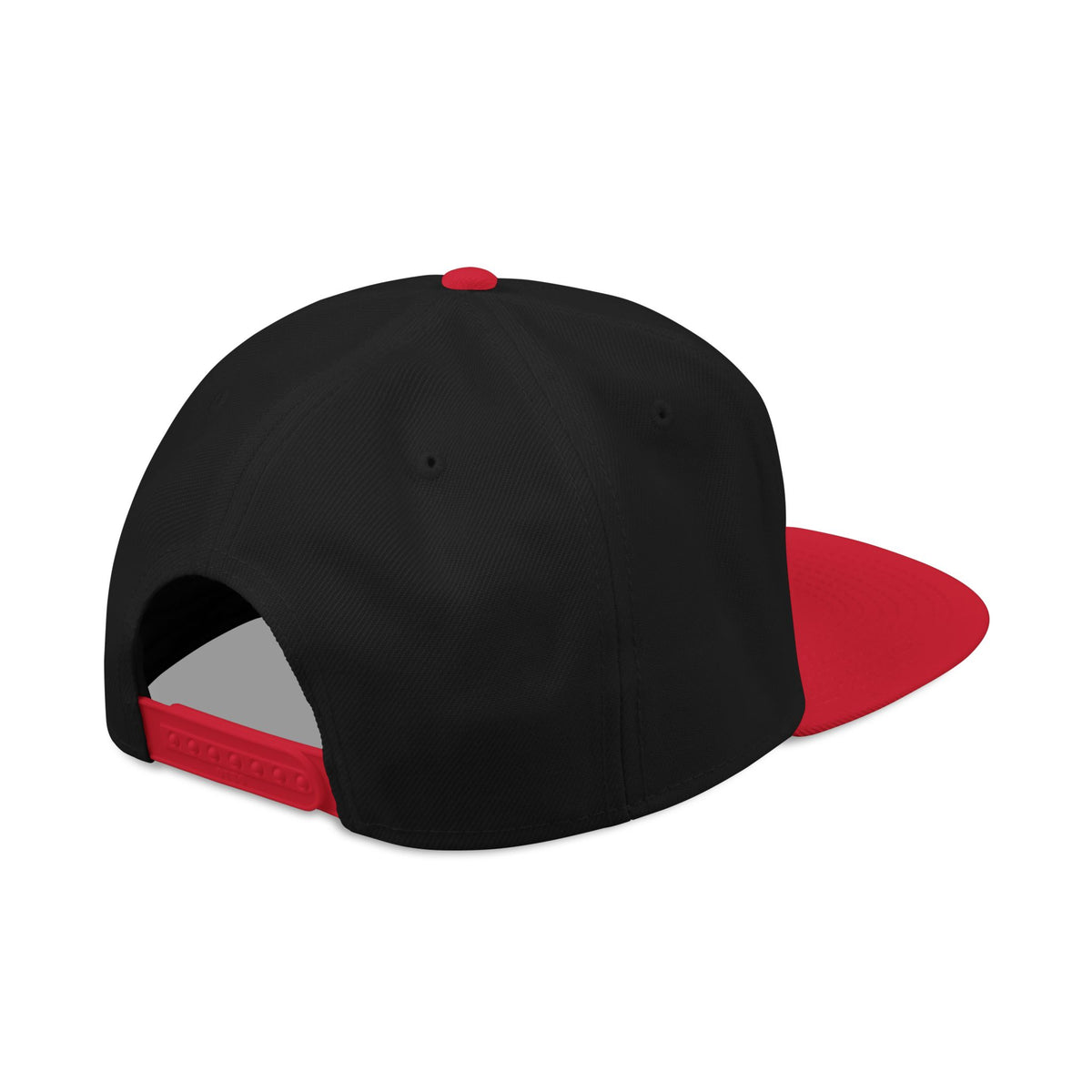 Embroidered Snapback Hat, Never Back Down" Streetwear Cap (Black/Red)