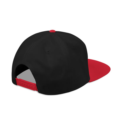 Embroidered Snapback Hat, Never Back Down" Streetwear Cap (Black/Red)