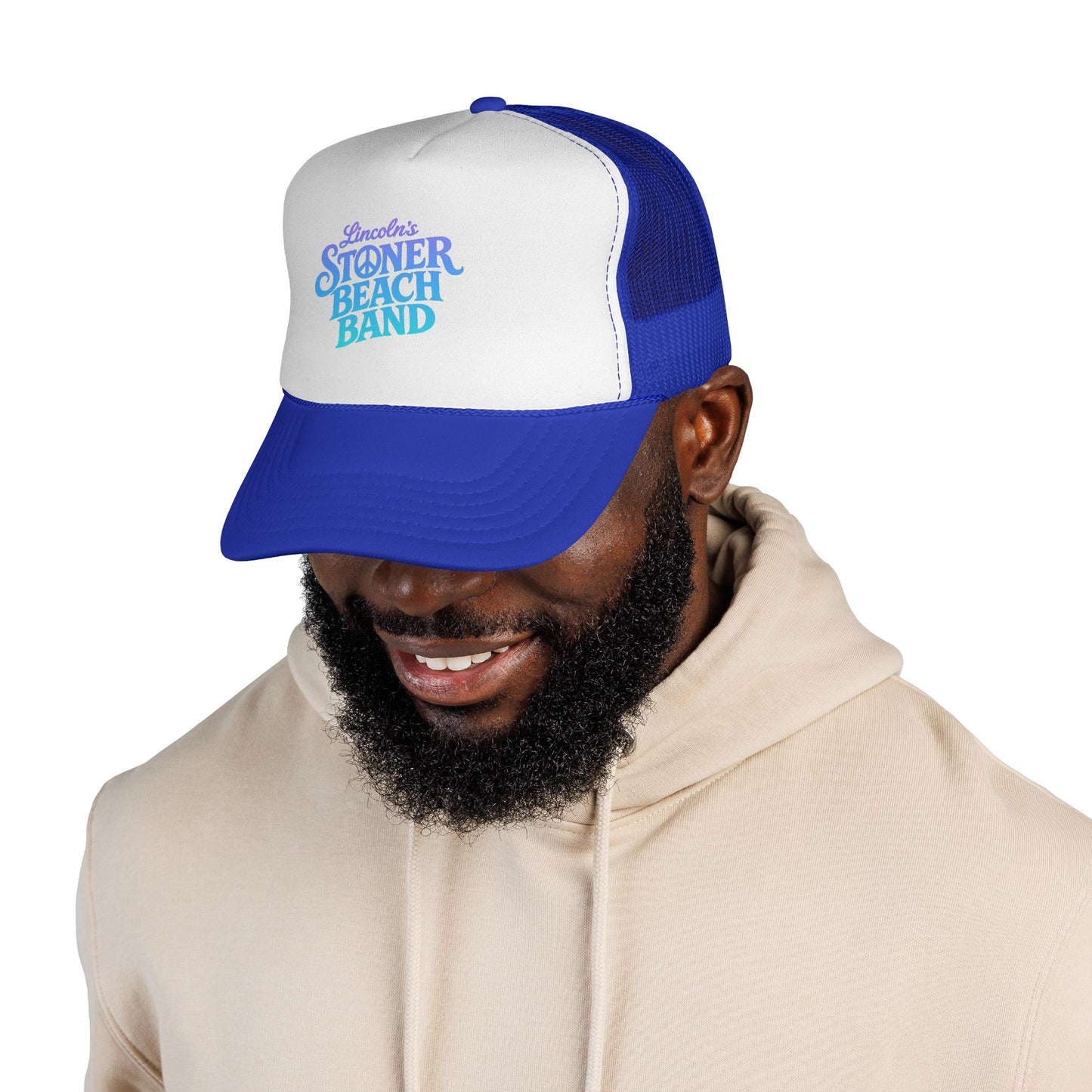 Stoner Beach Band Trucker Hat Retro Surf Music Mesh Cap