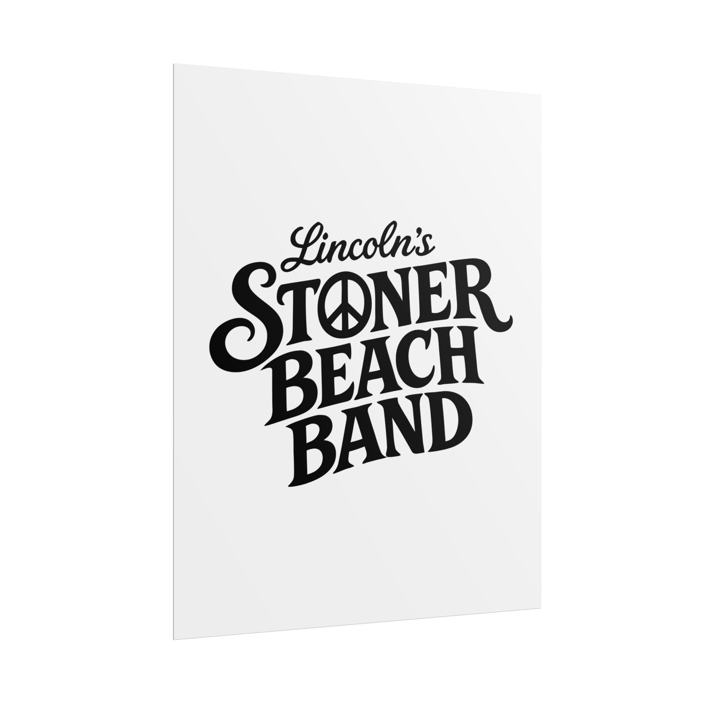Rolled Poster Lincoln's Stoner Beach Band" Vintage Band-Style Wall Art