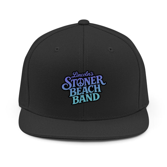 Stoner Beach Band Snapback Hat Embroidered Retro Surf Logo