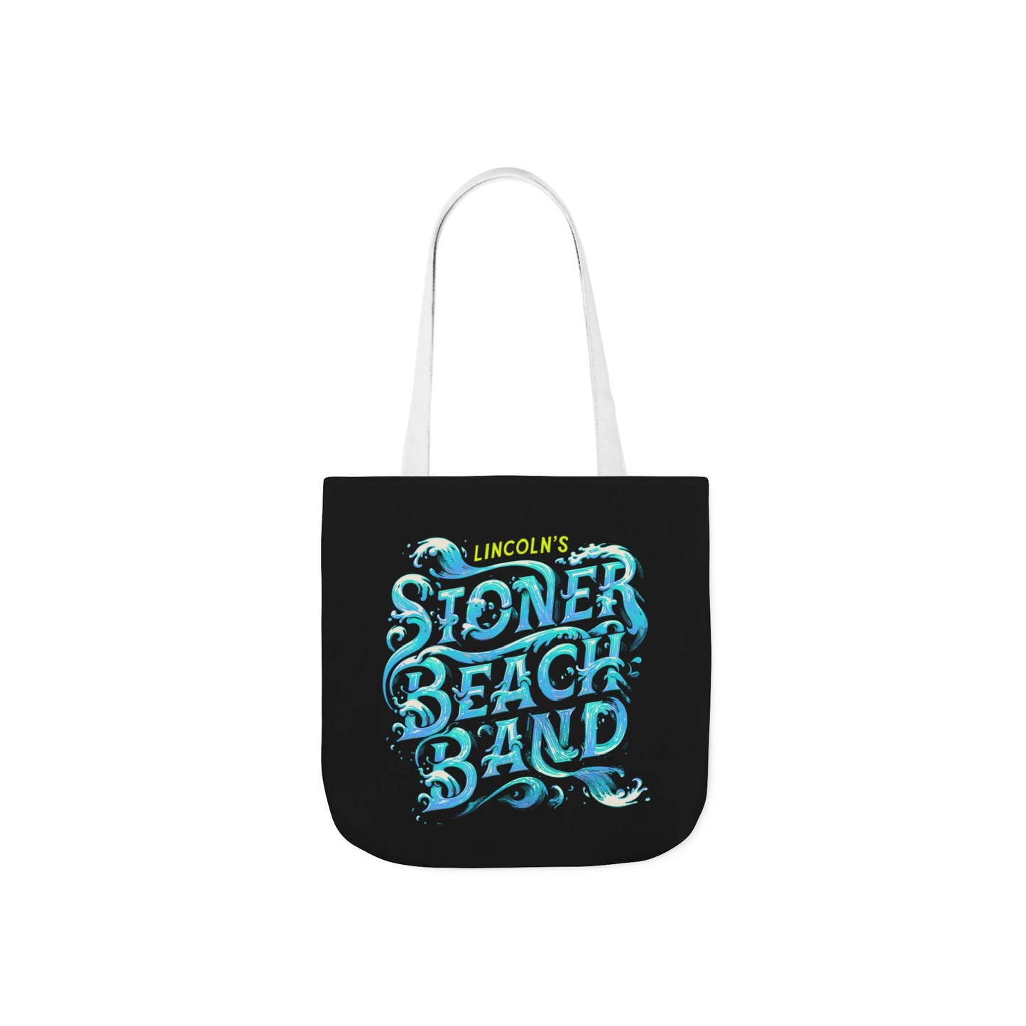 Canvas Tote Bag — "Lincoln's Stoner Beach Band" Retro Surf Graphic