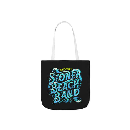 Canvas Tote Bag — "Lincoln's Stoner Beach Band" Retro Surf Graphic