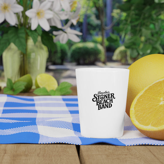Lincoln's Stoner Beach Band Shot Glass — Retro Band Logo Collector Shotglass