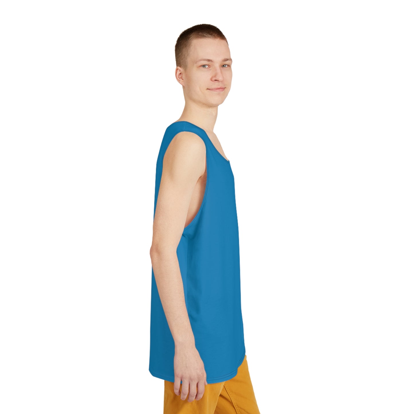 Men's Tank Top - 'Never Too Much Dad' Beach Dad Graphic