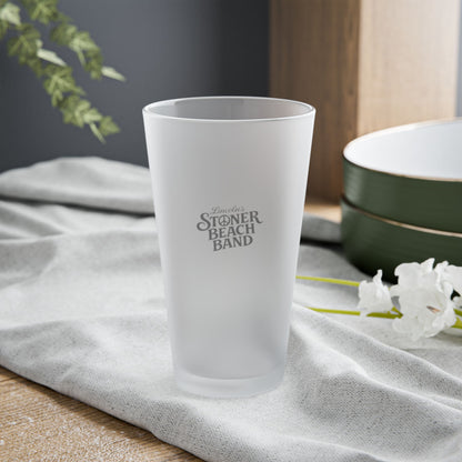 Stoner Beach Band Frosted 16oz Pint Glass — Matte Concert Drinkware