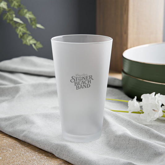 Stoner Beach Band Frosted 16oz Pint Glass — Matte Concert Drinkware