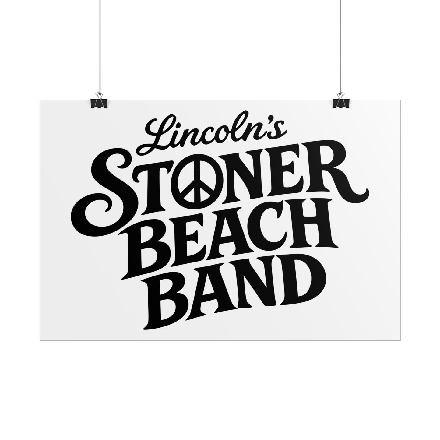 Rolled Poster Lincoln's Stoner Beach Band" Vintage Band-Style Wall Art