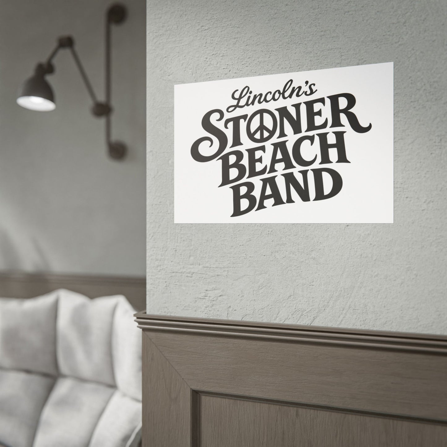 Rolled Poster Lincoln's Stoner Beach Band" Vintage Band-Style Wall Art