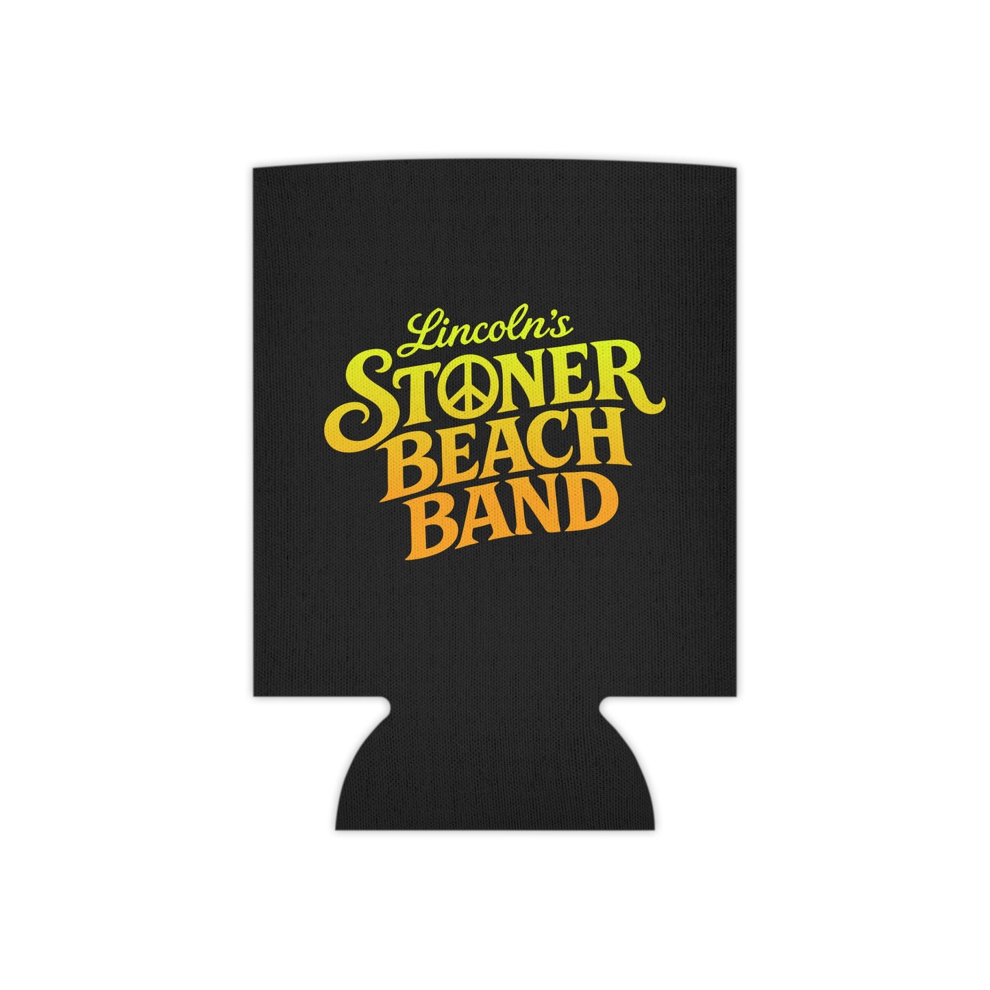 Can Cooler "Lincoln's Stoner Beach Band" Retro Logo Neoprene Beer Koozie