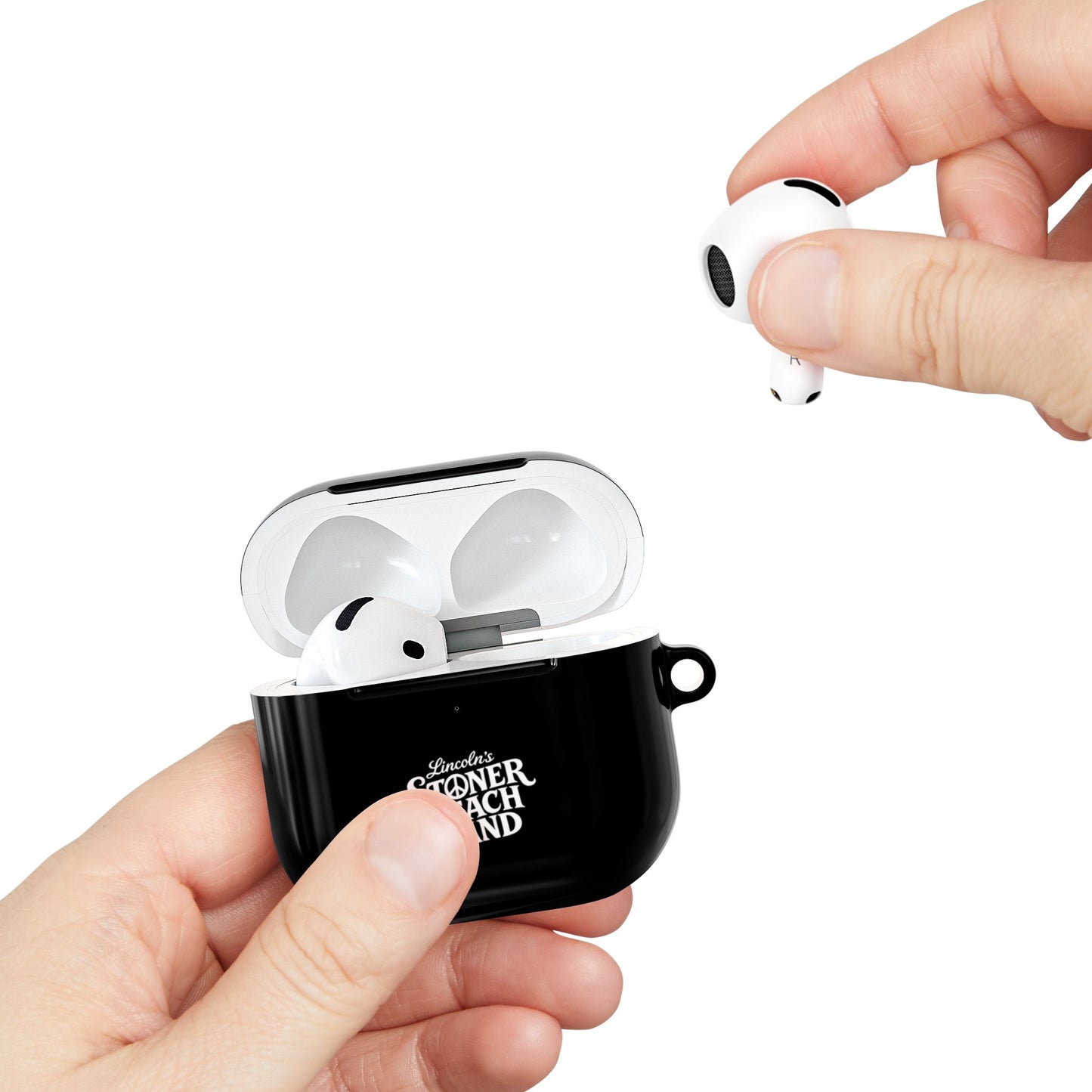 Stoner Beach Band AirPod Case  Black Protective Charging Case with Logo