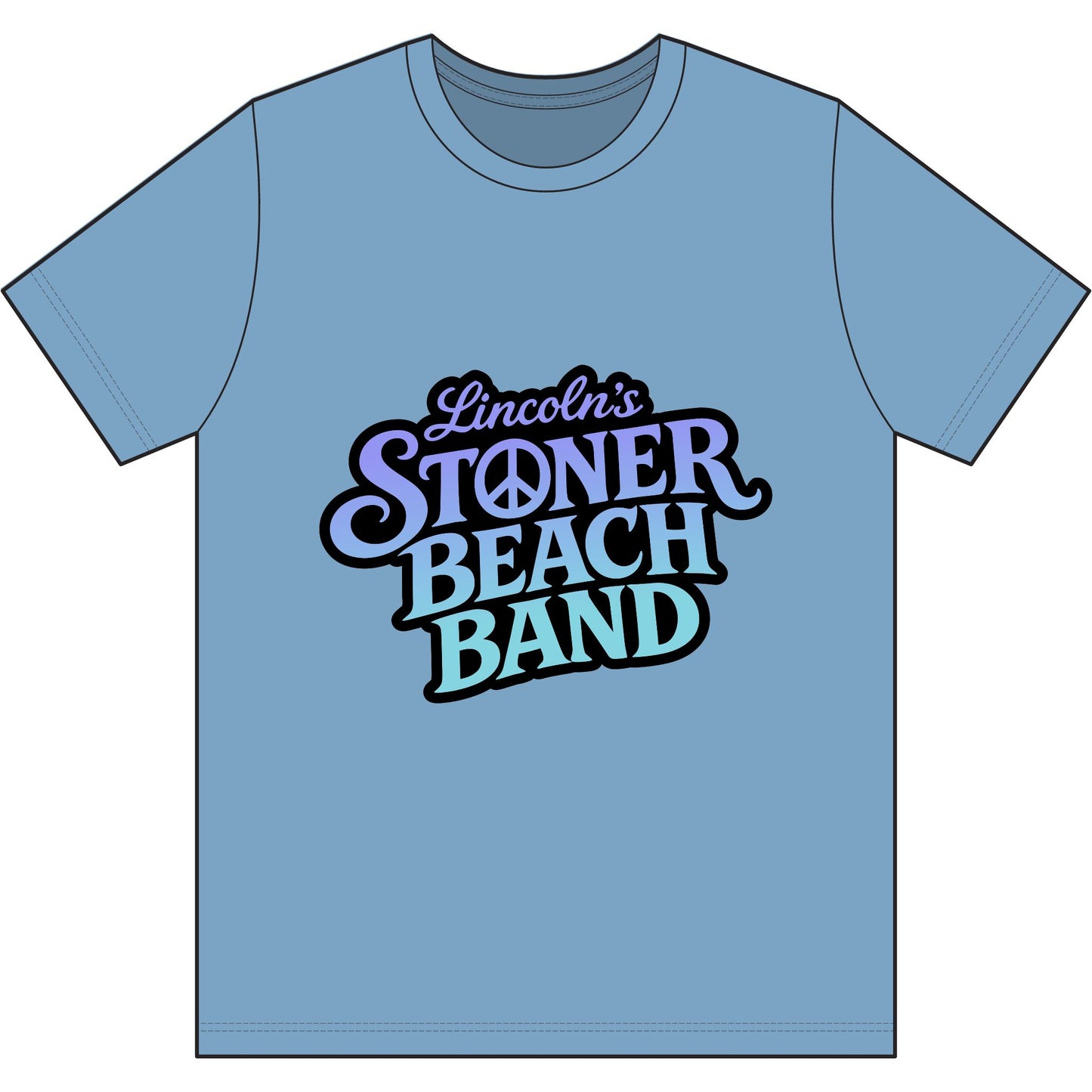 Lincoln’s Stoner Beach Band Tee — Retro Surf Band Graphic T-Shirt