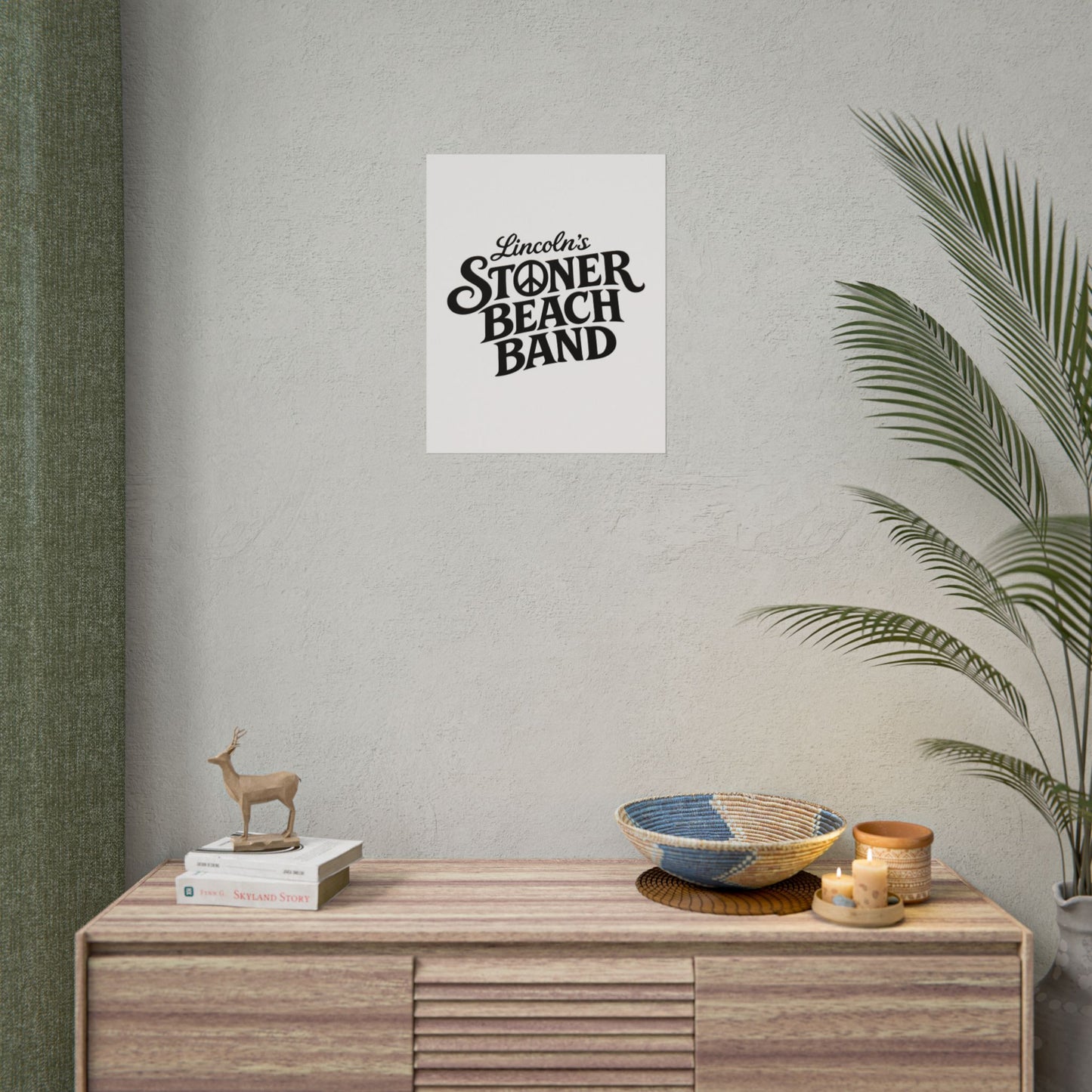 Rolled Poster Lincoln's Stoner Beach Band" Vintage Band-Style Wall Art