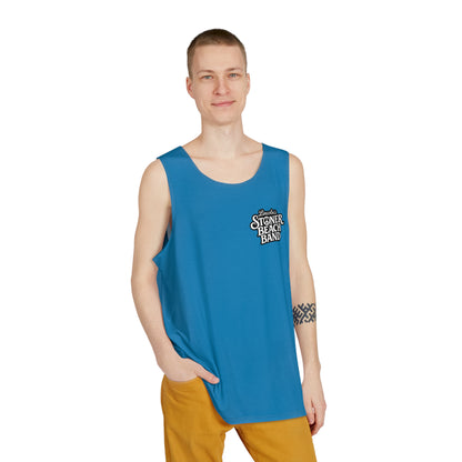 Men's Tank Top - 'Never Too Much Dad' Beach Dad Graphic