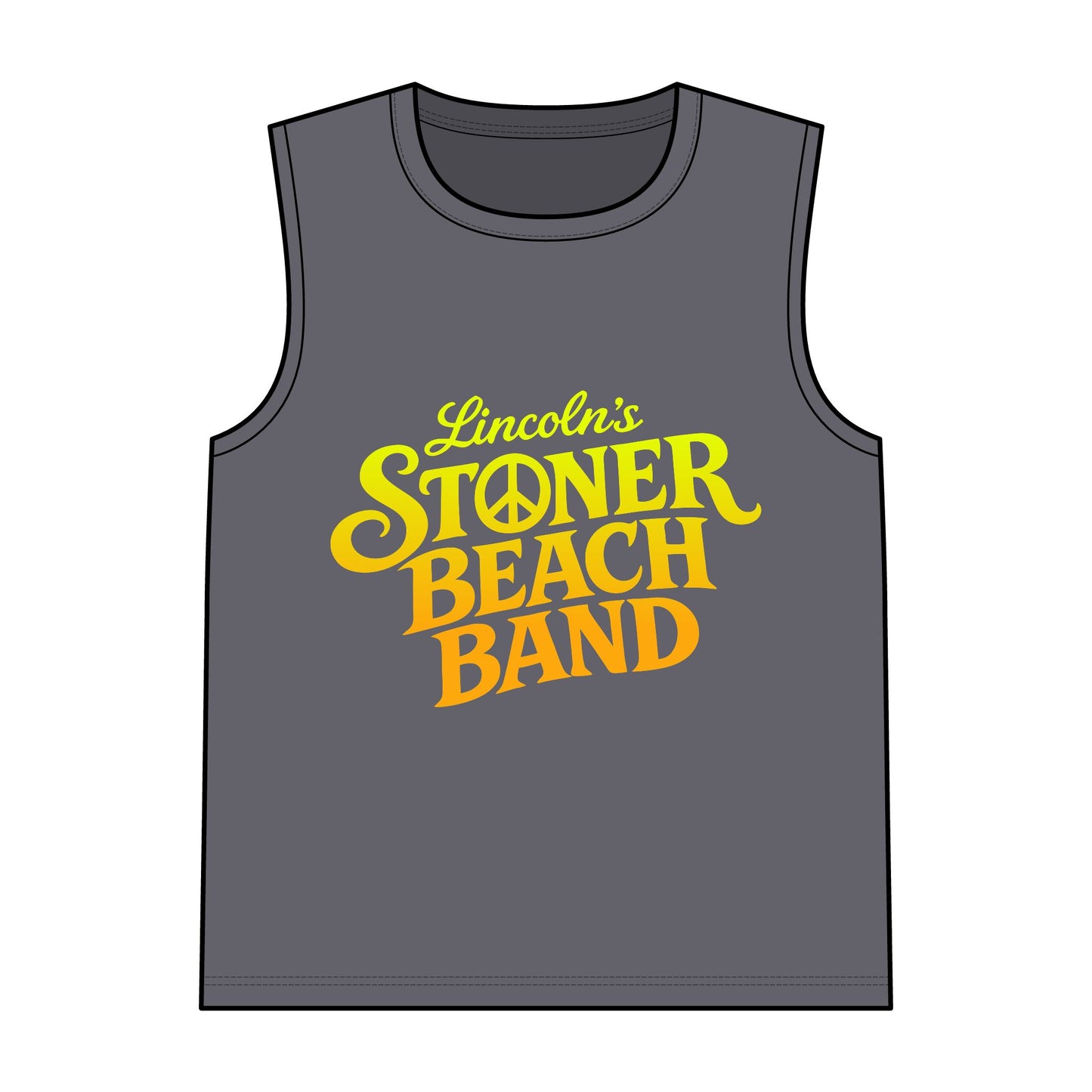 Stoner Beach Band Tank Top — Retro Surf Band Graphic Garment-Dyed Tank