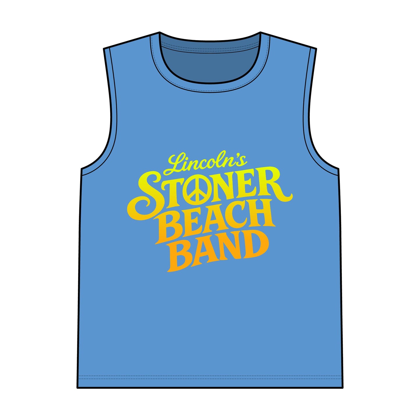 Stoner Beach Band Tank Top — Retro Surf Band Graphic Garment-Dyed Tank