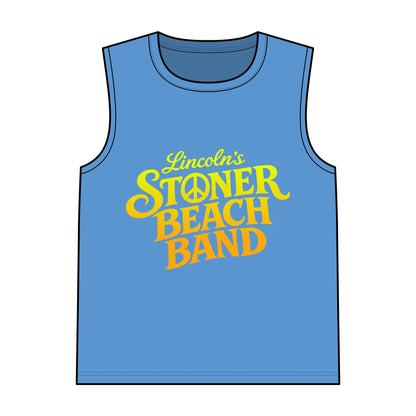 Stoner Beach Band Tank Top — Retro Surf Band Graphic Garment-Dyed Tank