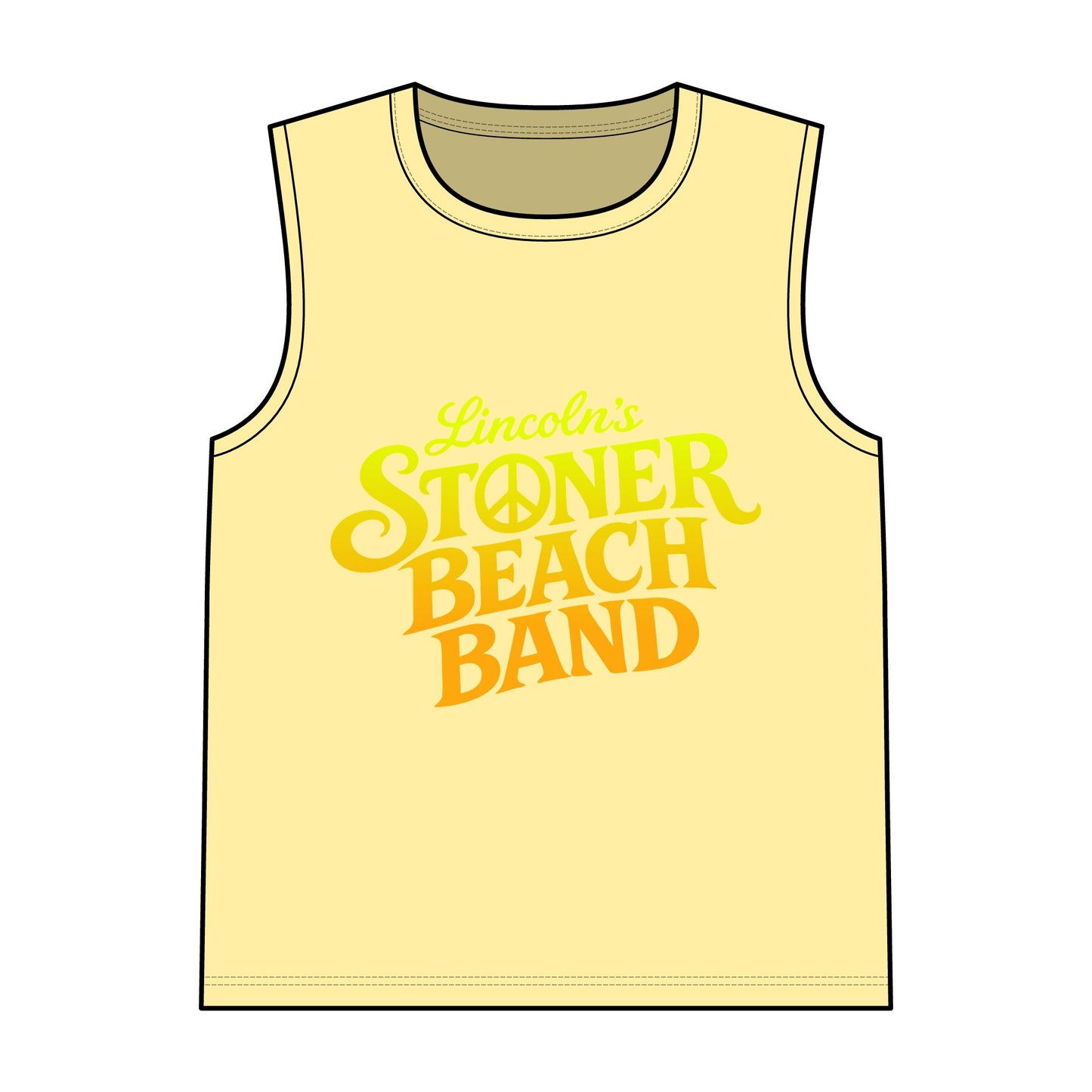 Stoner Beach Band Tank Top — Retro Surf Band Graphic Garment-Dyed Tank