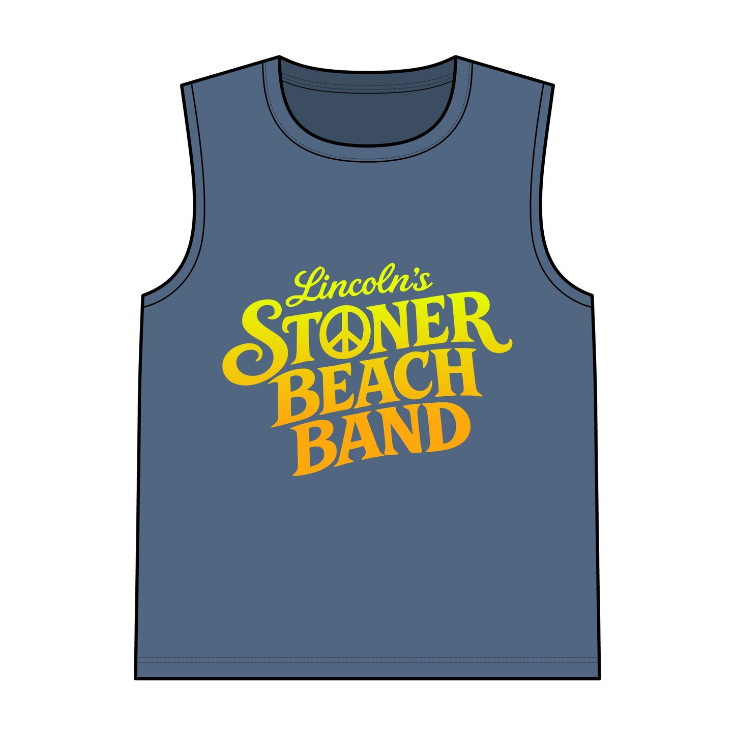 Stoner Beach Band Tank Top — Retro Surf Band Graphic Garment-Dyed Tank