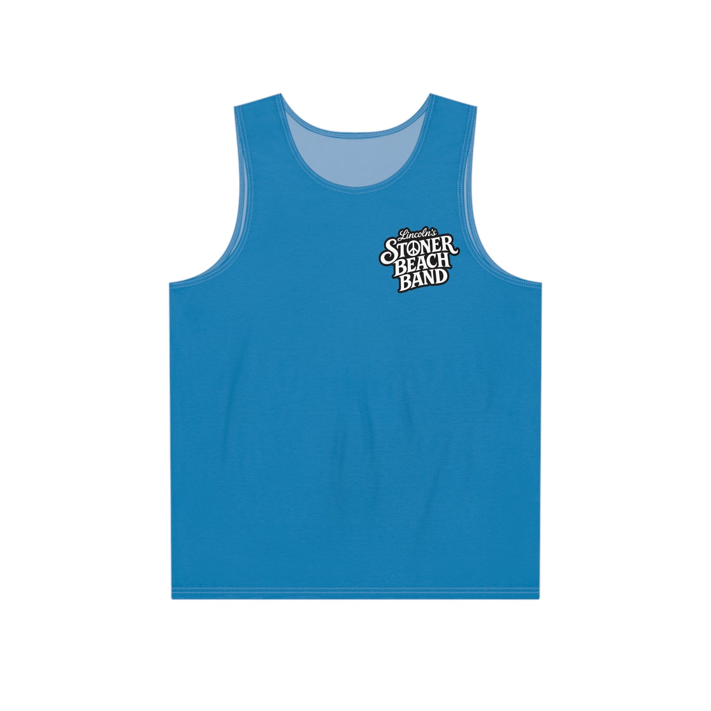 Men's Tank Top - 'Never Too Much Dad' Beach Dad Graphic