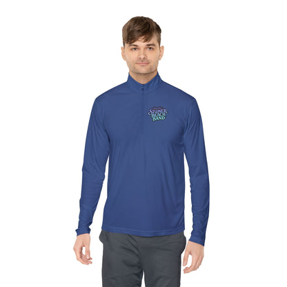 Quarter-Zip Pullover - 'Stranger Things' Neon Logo Chest Graphic