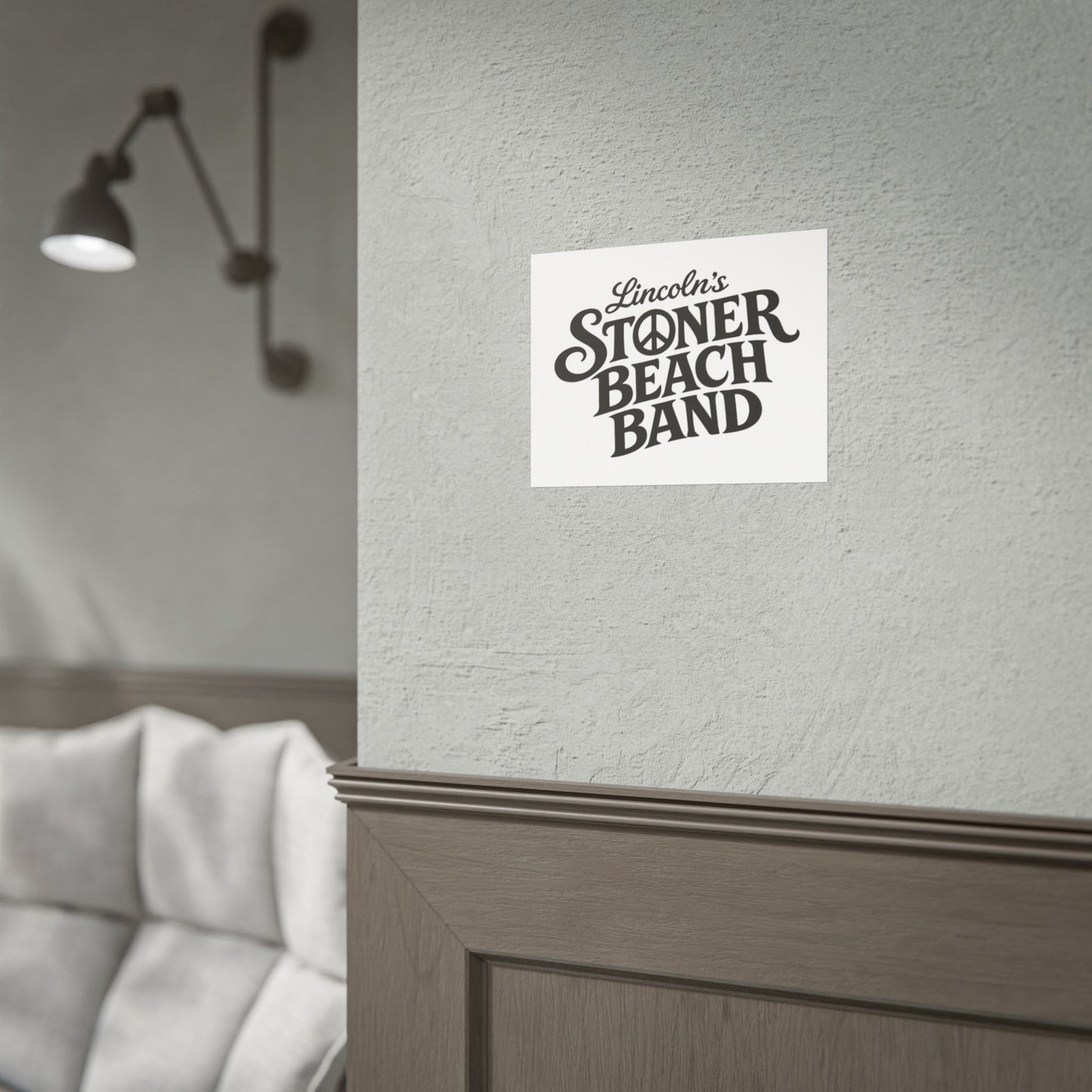Rolled Poster Lincoln's Stoner Beach Band" Vintage Band-Style Wall Art