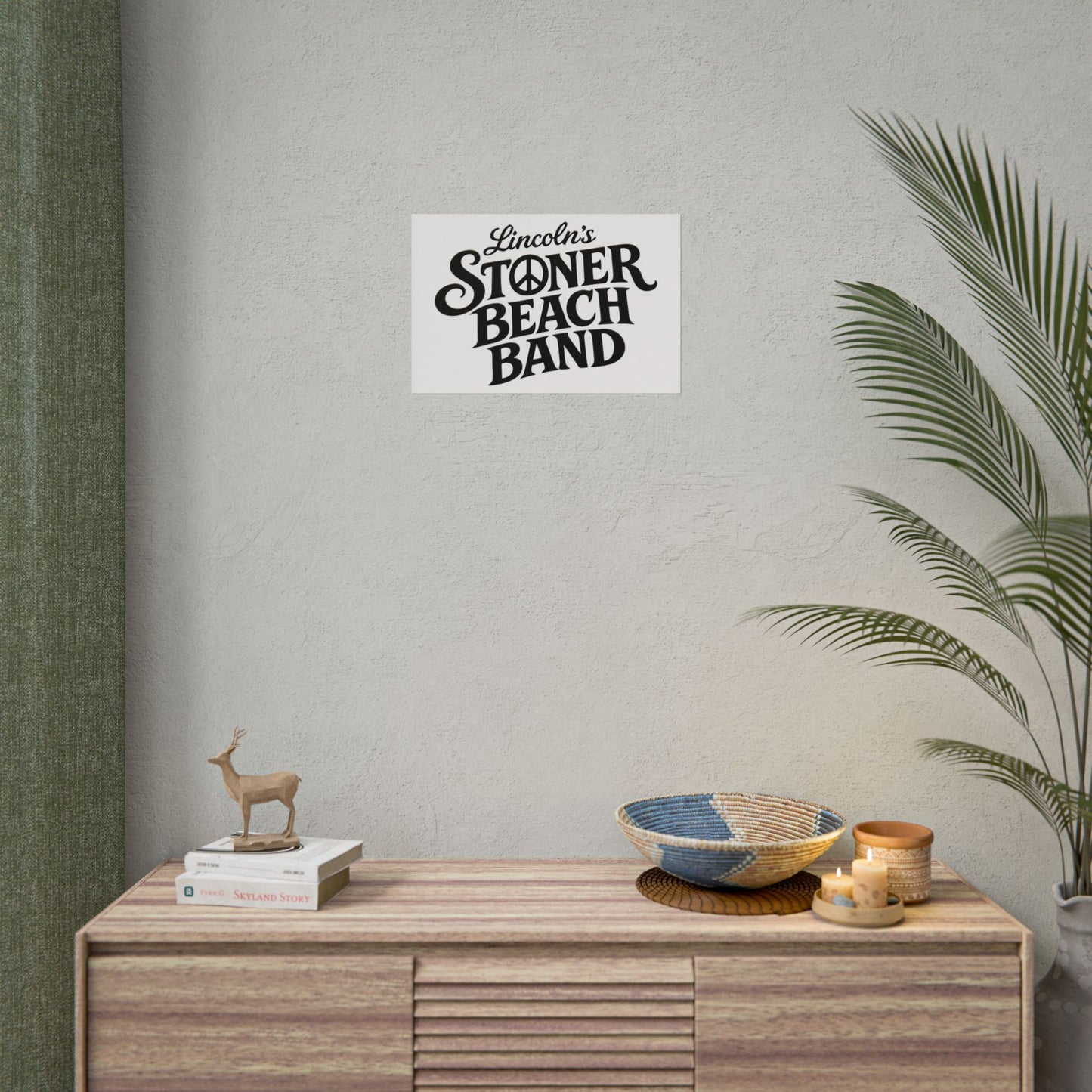 Rolled Poster Lincoln's Stoner Beach Band" Vintage Band-Style Wall Art