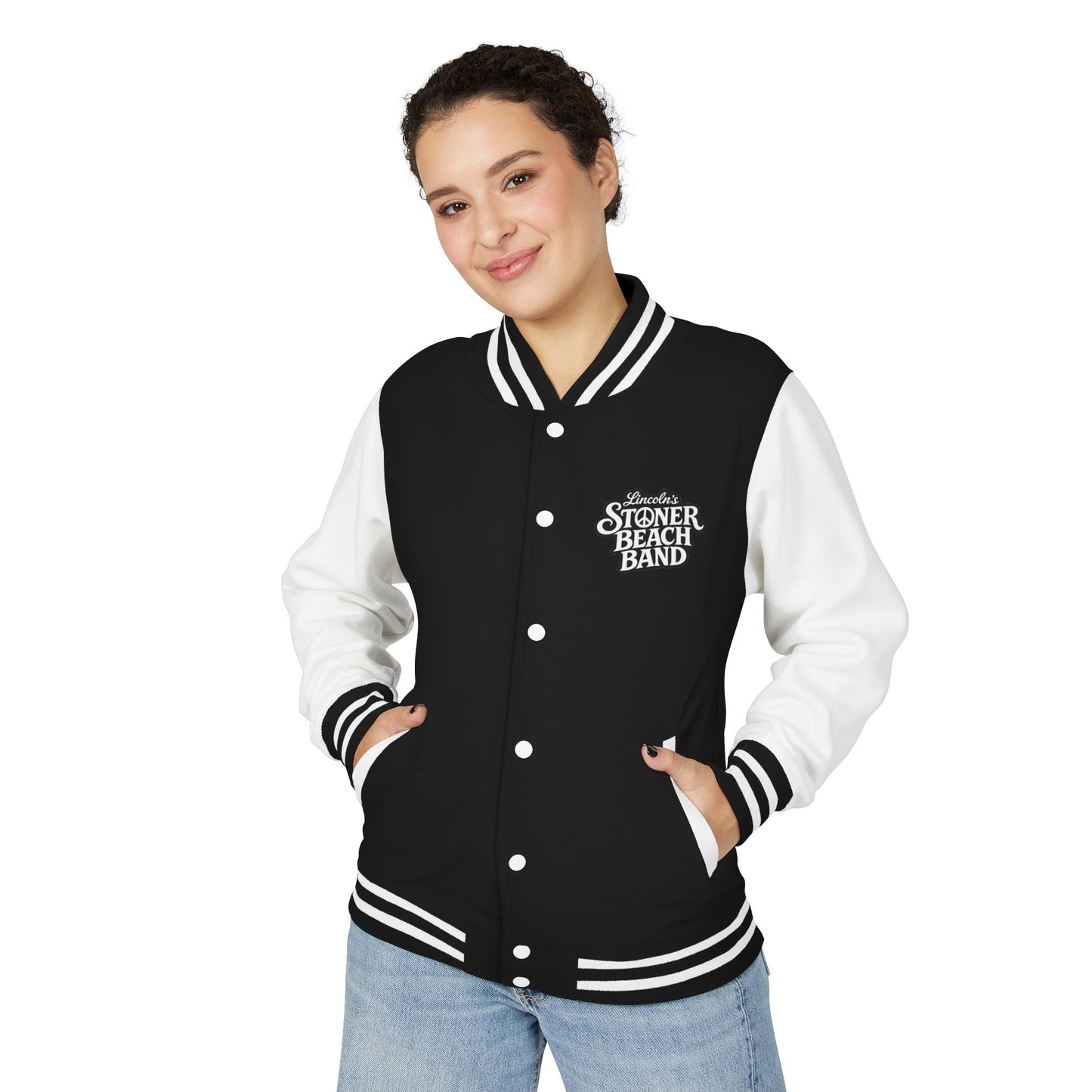 Stoner Beach Band Red & White Letterman Jacket