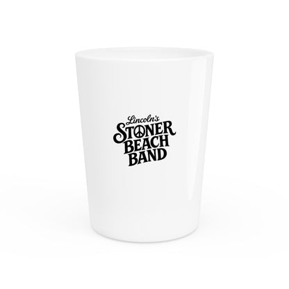Lincoln's Stoner Beach Band Shot Glass — Retro Band Logo Collector Shotglass