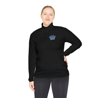 Quarter-Zip Pullover - 'Stranger Things' Neon Logo Chest Graphic