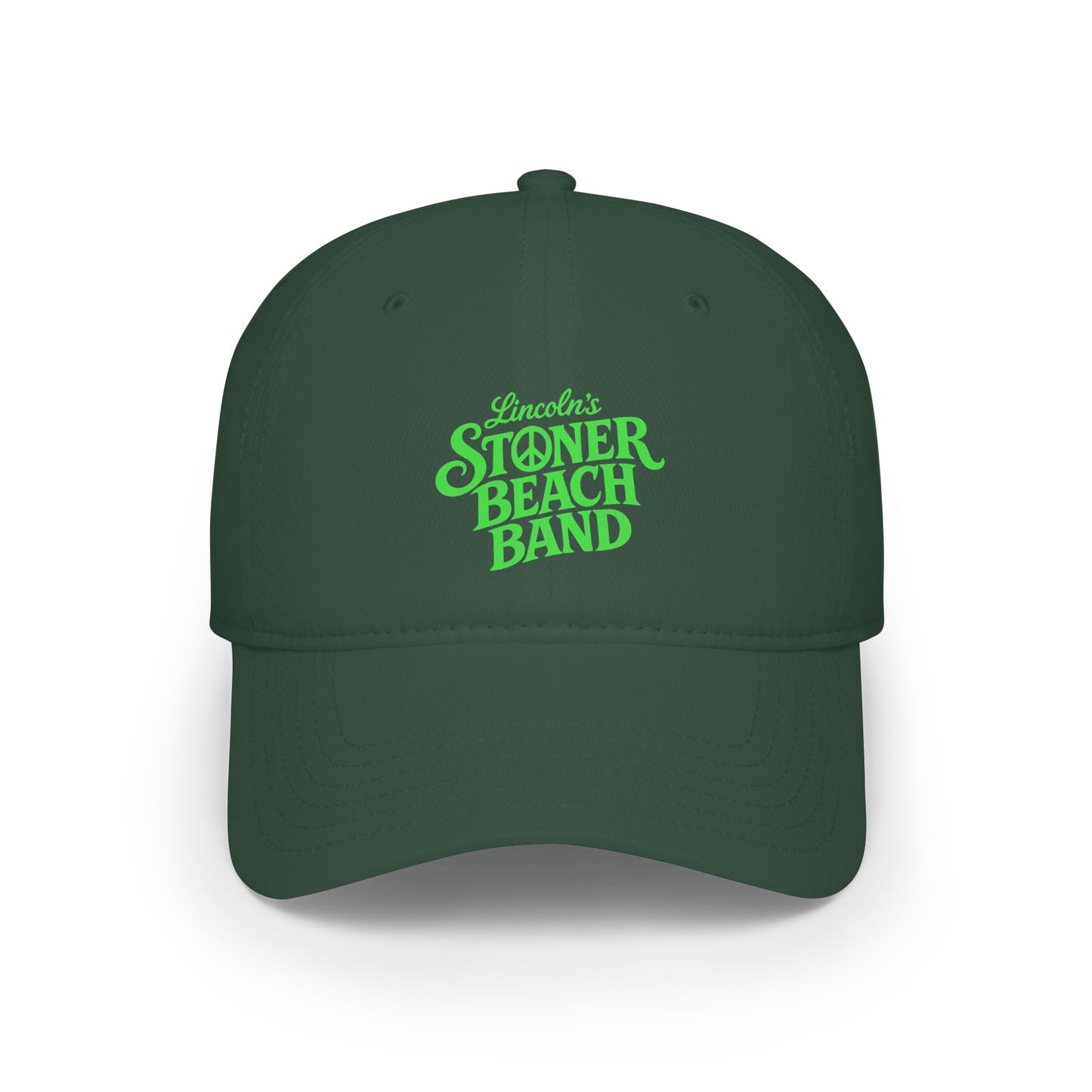 Low Profile Baseball Cap — Lincoln's Stoner Beach Band Logo Hat