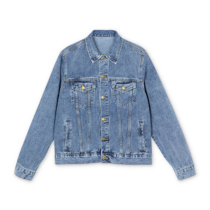 Men's Denim Jacket Lincoln's Stoner Beach Band Retro Logo Back Patch