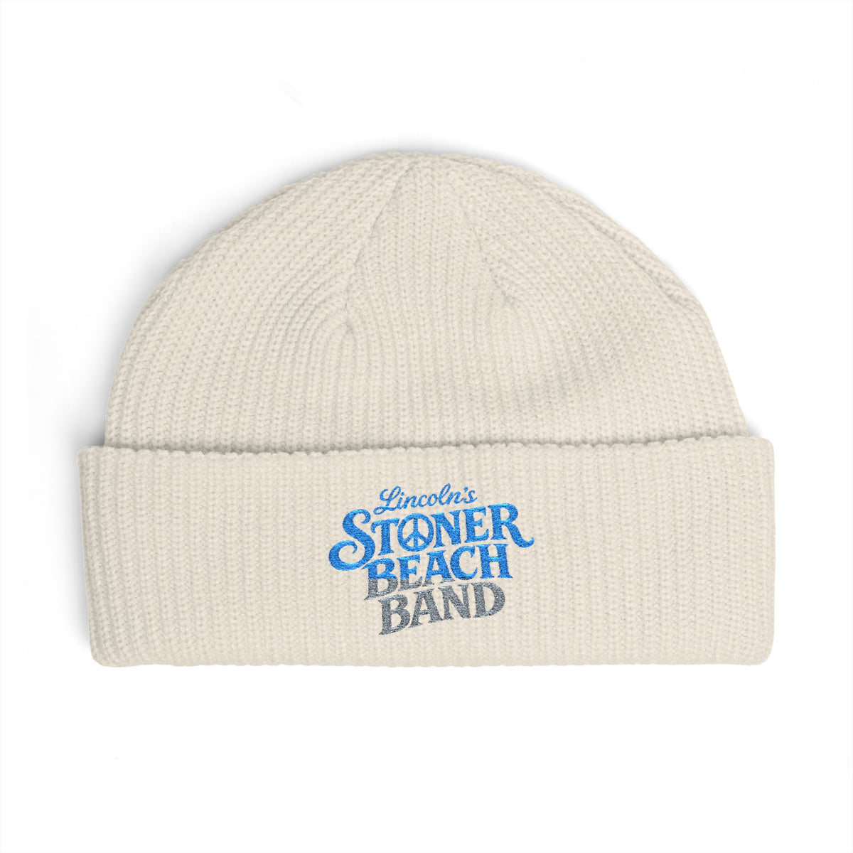 Cuffed Beanie — "Stoner Beach Band" Embroidered Knit Hat