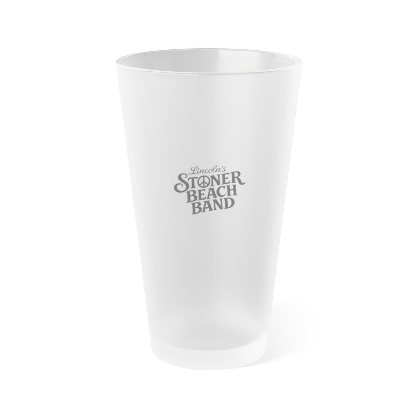 Stoner Beach Band Frosted 16oz Pint Glass — Matte Concert Drinkware
