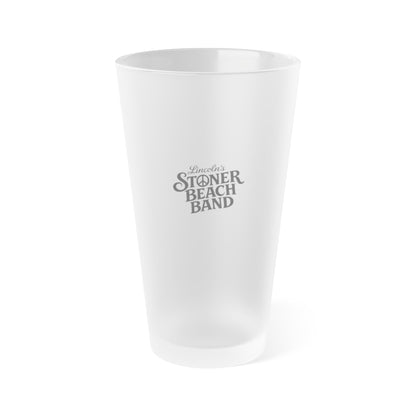 Stoner Beach Band Frosted 16oz Pint Glass — Matte Concert Drinkware