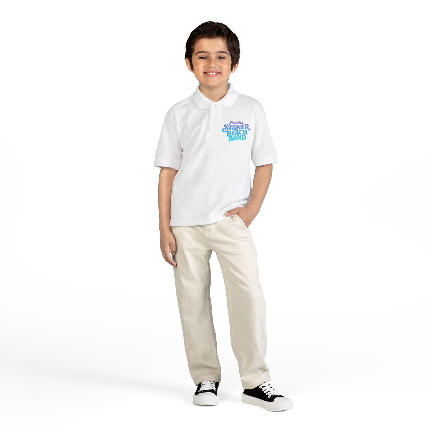 Youth Polo Shirt - "Summer Beach Band" Script Logo