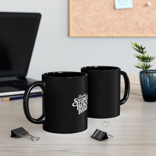 Stoner Beach Band Black Ceramic Mug — Retro Band Logo Coffee Cup (11oz & 15oz)